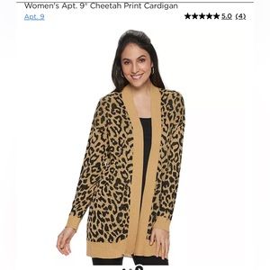 #4 Apt. 9® Cheetah Print Cardigan size Large